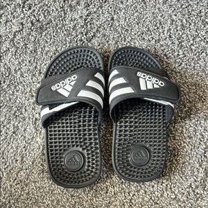 Adidas Kids Black Slides